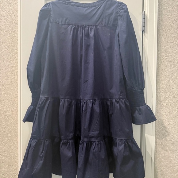 Tuckernuck Pomander Place Navy Cotton Poplin Kenzo Dress in Medium - Picture 5 of 7